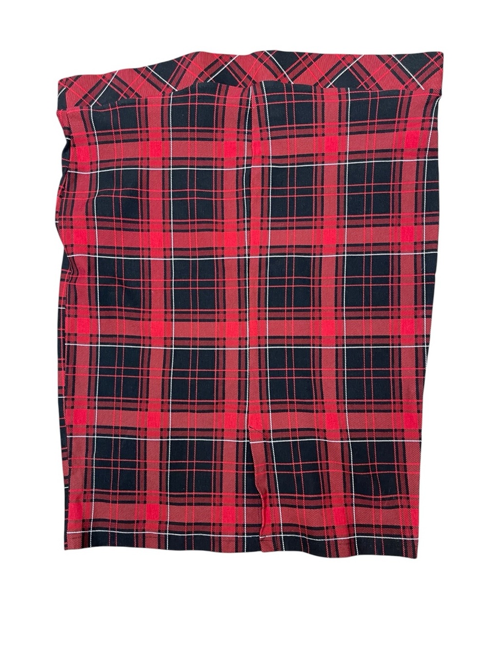 Torrid Red Black Plaid Pencil Skirt Stretch Plus Size 3 3X 22 24
